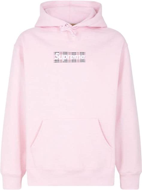 pink supreme burberry|supreme burberry pink hoodie.